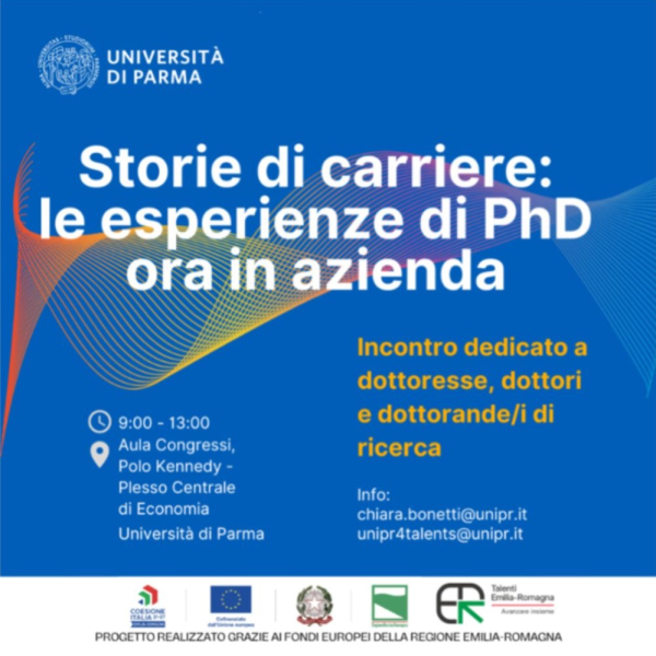 Ph.D. dell’Università di Parma, oggi attivi in azienda, cercasi!